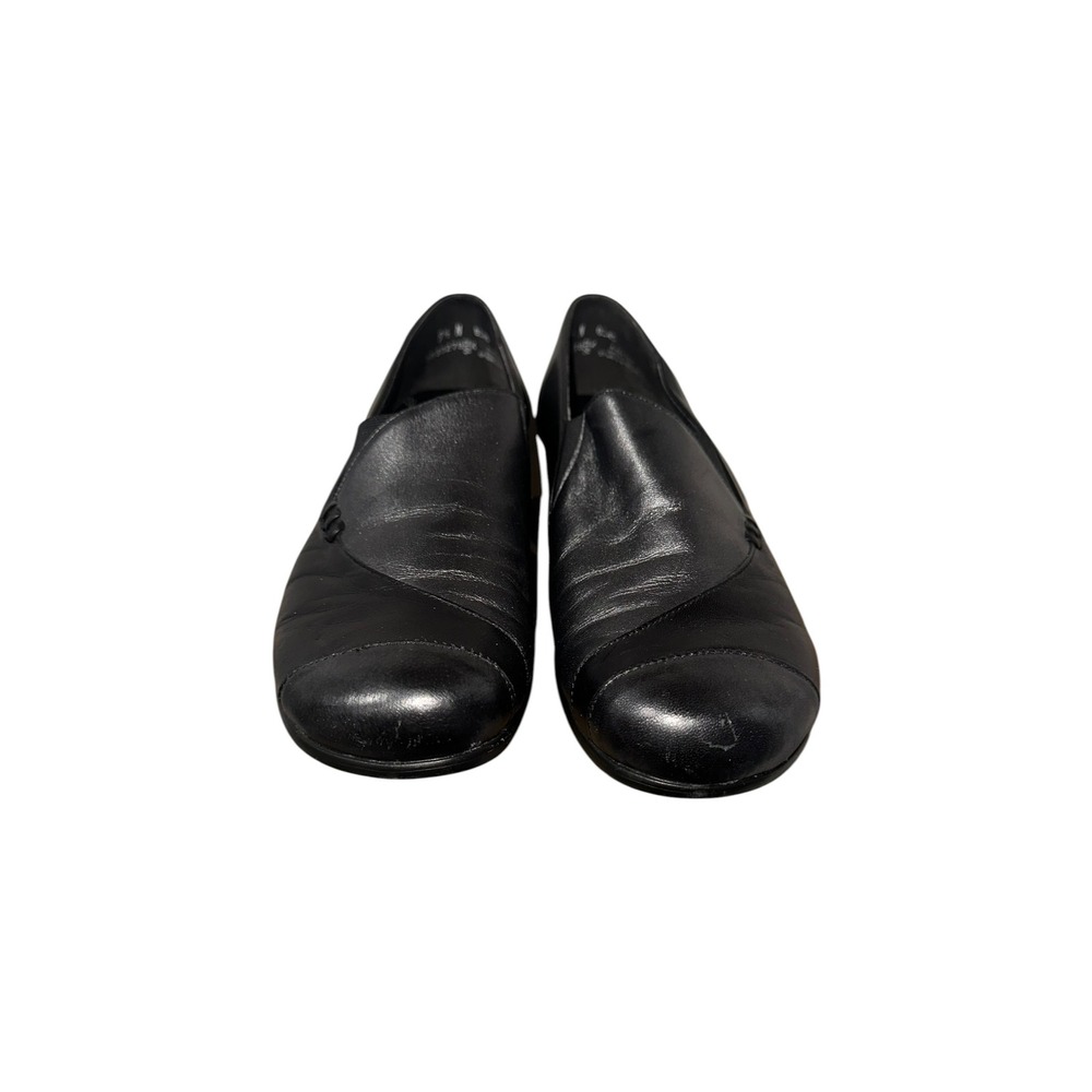 Munro Womens 9.5 Narrow Black Flats Leather Comfort Slip On USA - Picture 4 of 8